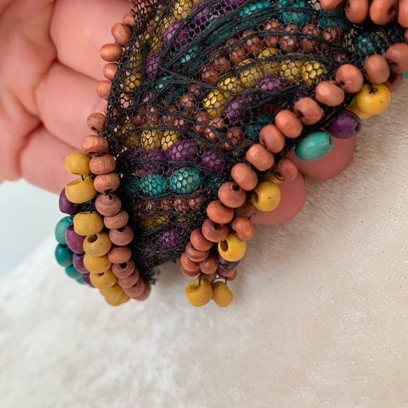 ✨Beaded Earthy Wood Bohemian Boho Necklace✨ - Picture 4 of 7